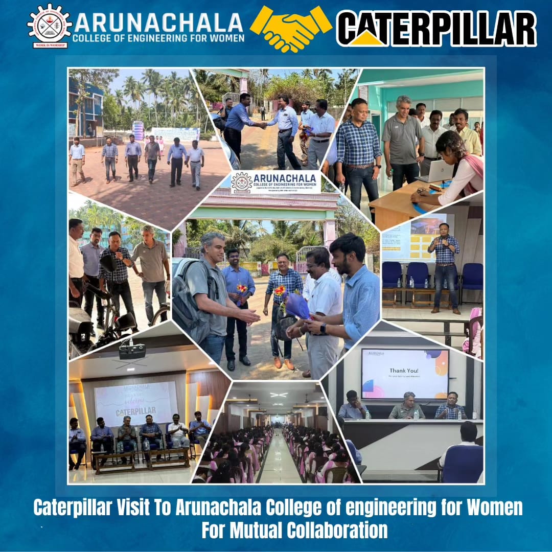 Caterpillar Visit To Arunachala College of Engineering for Women for 🤝Mutual Collaboration 🤝